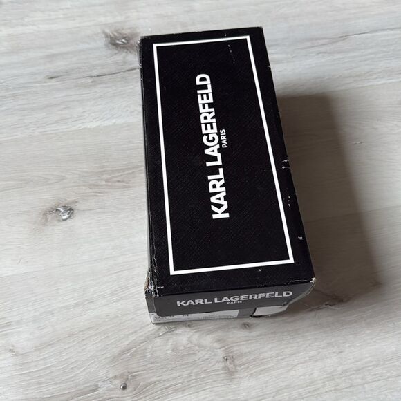 Karl Lagerfeld Logo Embroidery Platform Espadrille Women Cherie white size 8 NWT - Picture 3 of 9